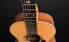 Froggy Bottom M dlx Koa guitar fretboard with inlays