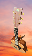 Froggy Bottom M dlx Koa guitar promo shot