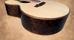 Froggy Bottom M Ltd Brazilian rosewood guitar side detail
