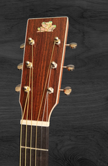 Froggy Bottom model S dlx Mahogany guitar bound headstock