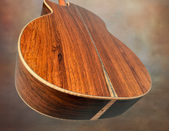 Froggy Bottom H12fc Guatemalan rosewood guitar back detail