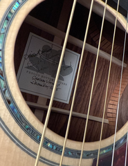 Froggy Bottom H12fc Guatemalan rosewood guitar interior signed label