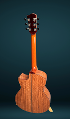 Gerber Walnut cutaway guitar full back view