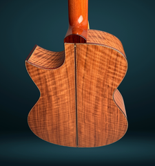 Gerber Walnut cutaway guitar back
