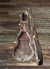 Gerber Walnut cutaway guitar case interior