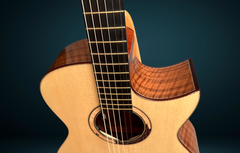 Gerber Walnut cutaway guitar ebony fretboard