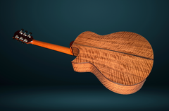 Gerber Walnut cutaway guitar black walnut back