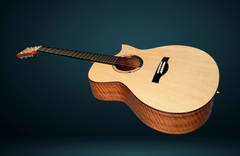 Gerber Walnut cutaway guitar glam shot