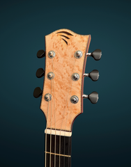 Gerber Walnut cutaway guitar headstock