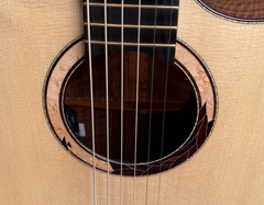 Gerber Walnut cutaway guitar beautiful rosette