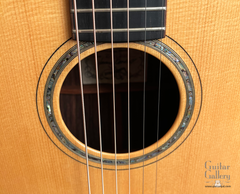 used Goodall Parlor guitar abalone rosette
