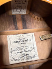 Goodall Brazilian rosewood Concert Standard guitar interior label