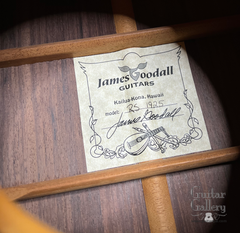 Goodall RS  guitar interior lable