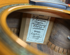 Goodall Brazilian rosewood Concert Standard guitar interior wood label
