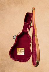 Harptone Legacy Vintage Brown D guitar case plum interior