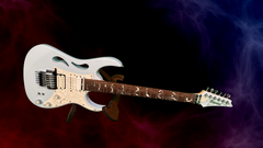 Ibanez Custom Pia electric guitar-copy of BEAT tour Steve Vai guitar glam shot front