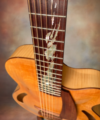 Ken Parker acoustic archtop guitar pernambuco fretboard