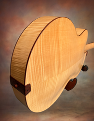 Ken Parker acoustic archtop guitar end view back