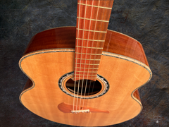 Klein Kauffman Pink Ivory guitar curly maple binding