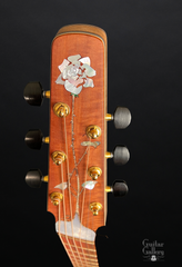 Klein Kauffman Pink Ivory guitar headstock floral inlay