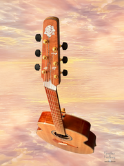 Klein Kauffman Pink Ivory guitar headstock inlay