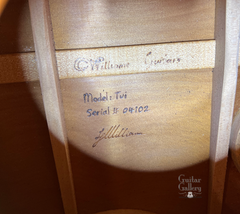 L J Williams Tui Ancient Kauri internal brand & signature
