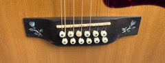 Langejans 12 string guitar ebony bridge with rose inlays