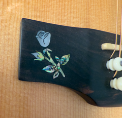 Langejans 12 string guitar rose bridge inlay