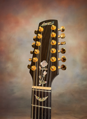 Langejans 12 string guitar headstock