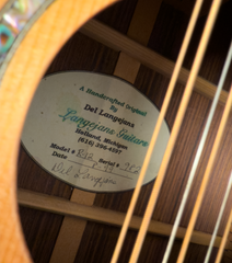 Langejans 12 string guitar interior label