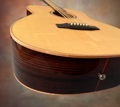 Langejans R-6 acoustic Baritone guitar glam shot Engelmann spruce top