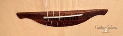 Lowden S50J Ziricote guitar double-holed bridge