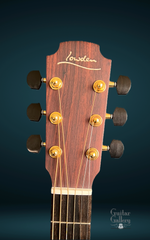 Lowden F34c Koa guitar headstock