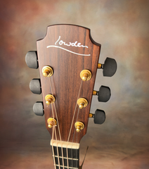 Lowden O23x custom Walnut guitar headstock