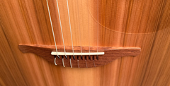 Lowden S25J nylon string guitar double tie rosewood bridge