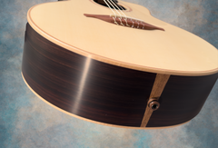 Lowden S32J nylon string guitar end jacl
