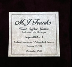M.J.Franks correct label