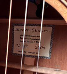 Marler Mahogany guitar interior label