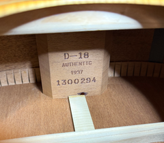 Martin D18 Auth 1937 guitar heel block