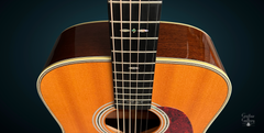 Jimmy Buffett Martin D-18JB Signature guitar fretboard with signature