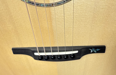 McNally OM Celtic guitar ebony bridge with inlay