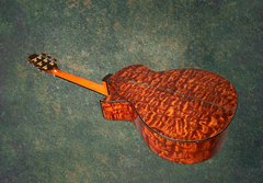 Michaud OM-R TREE Mahogany guitar glam shot back