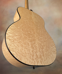 Olson SJ Birdseye Maple guitar back with shimmering chatoyance