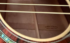 Olson SJ Birdseye Maple guitar interior brand