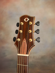 Olson SJ Birdseye Maple guitar headstock