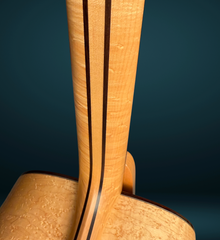 Olson SJ Birdseye Maple guitar with laminated neck of birdseye maple and rosewood
