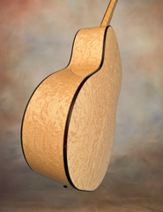 Olson SJ Birdseye Maple guitar side detail