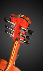 Olson Pink Ivory guitar top of headstock