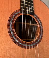 Olson SJ Brazilian rosewood guitar rosette detail