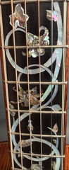 Olson SJ Koa guitar fretboard inlay detail